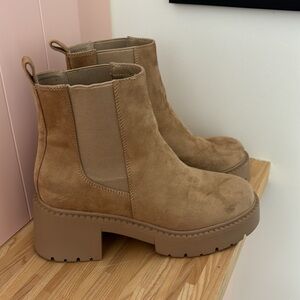 Madden Girl tan suede boots. Excellent condition.